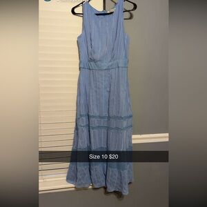 Elegant Blue Sleeveless Dress